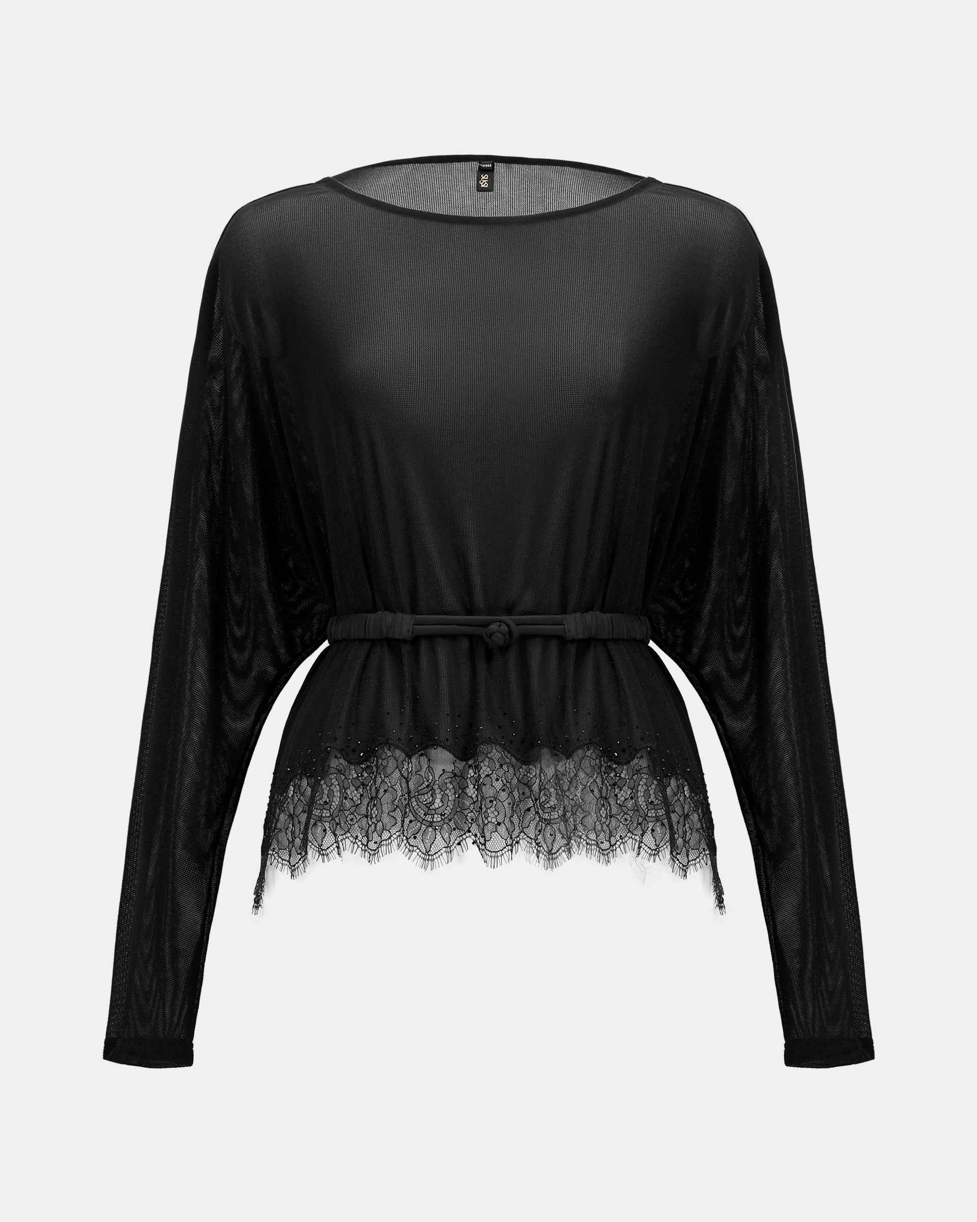 Chic Oversized Lace Blouse