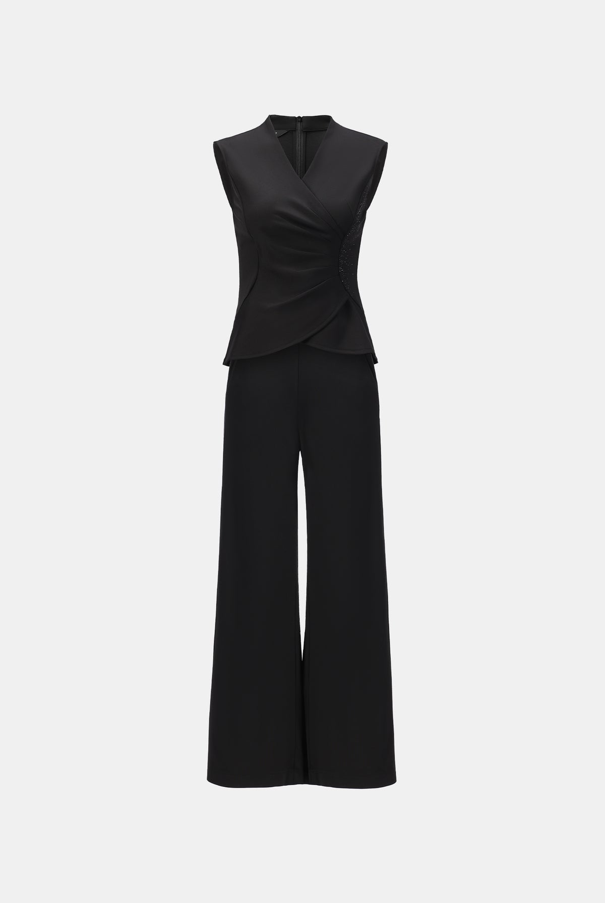 Tailored Black Wide-Leg Trousers - Sussiland