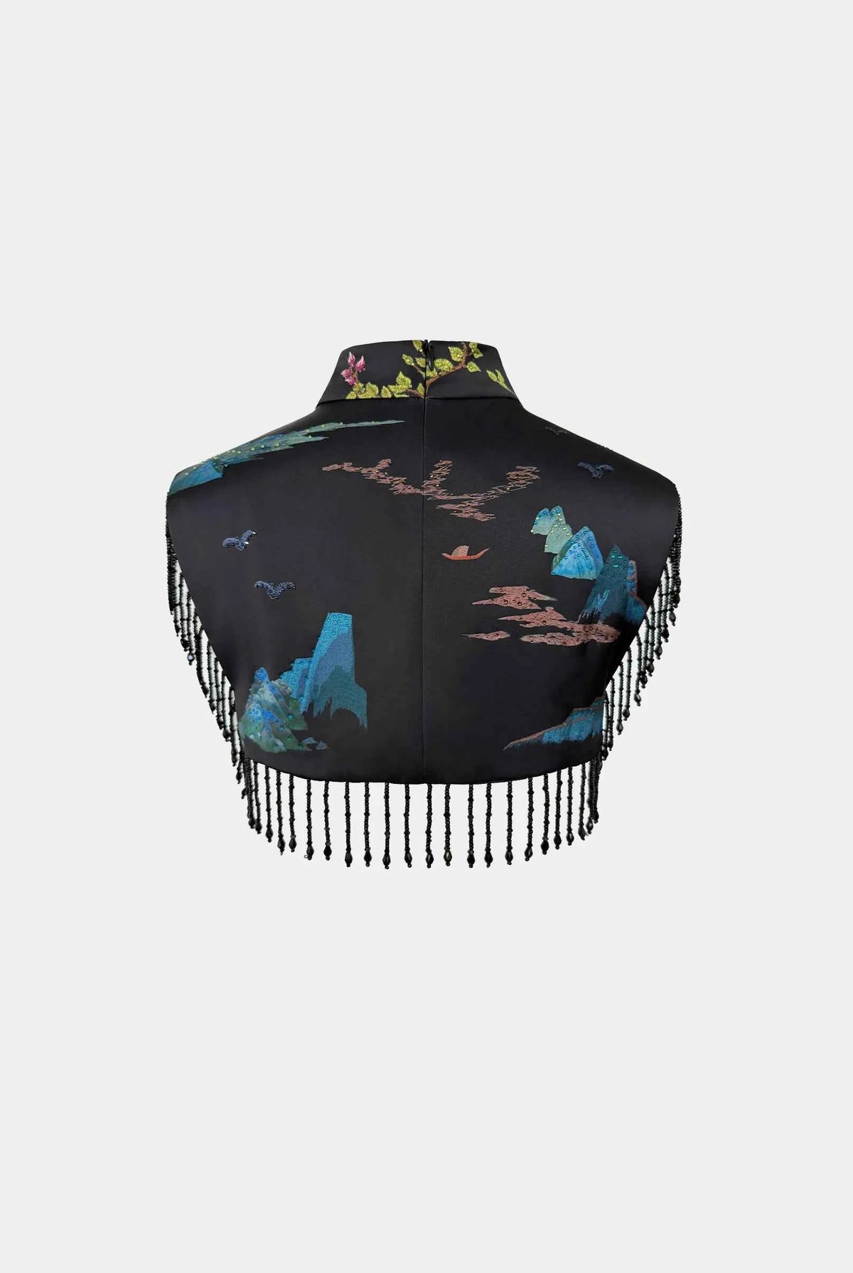 Grand-Vista Tasseled Shawl