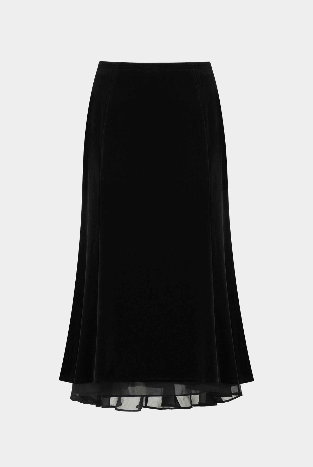 Silk-Blend Midi Skirt