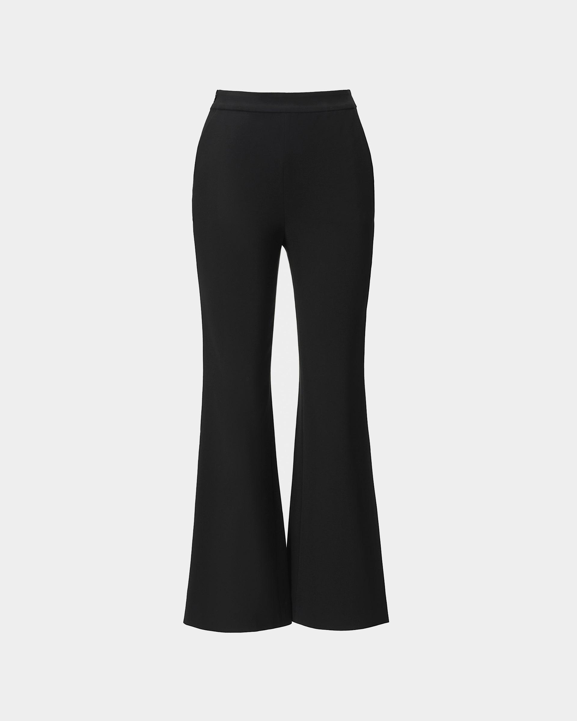 Black Flared Cropped Trousers - Sussiland