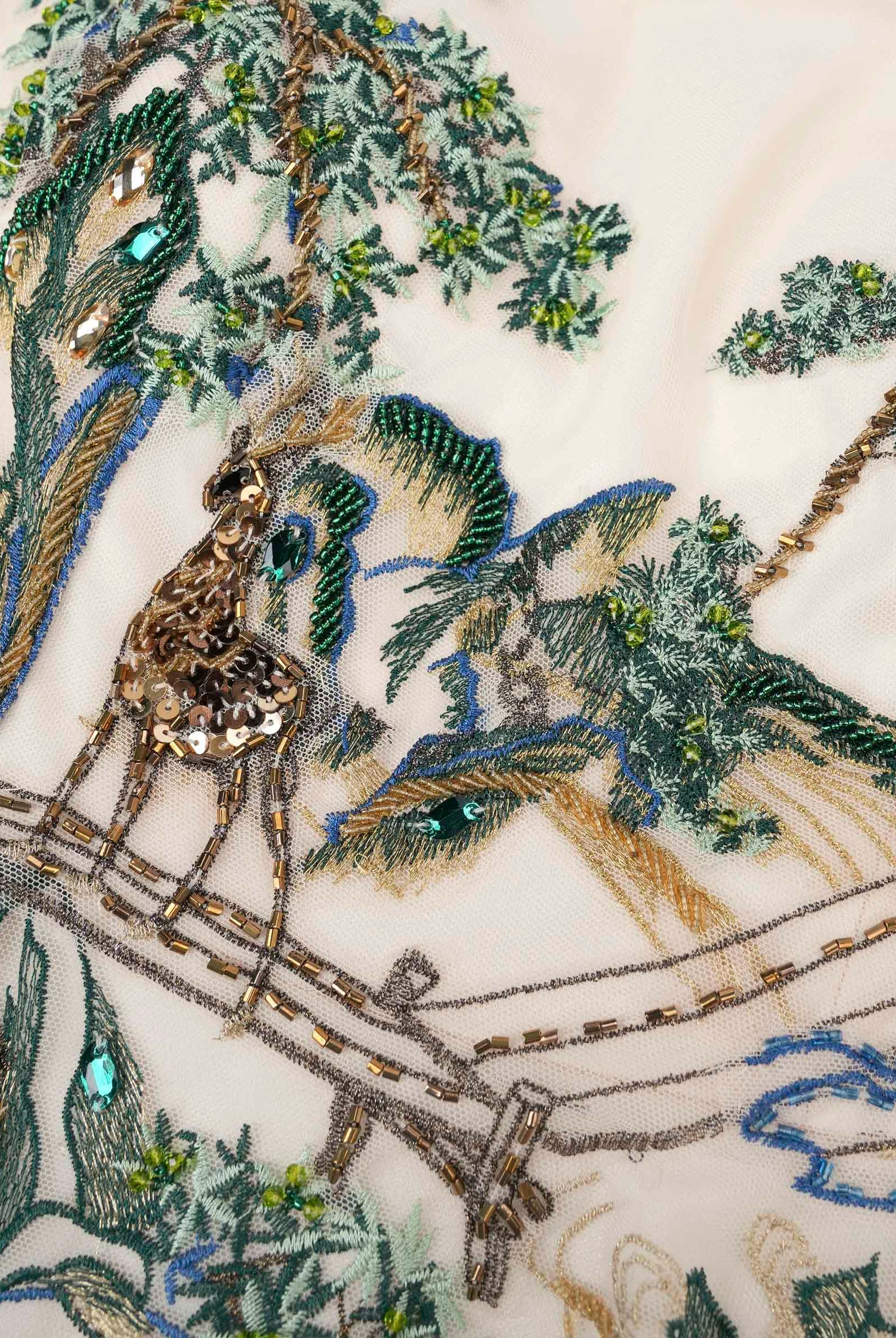 Riverscape High-Low Gown with Embroidery - Sussiland