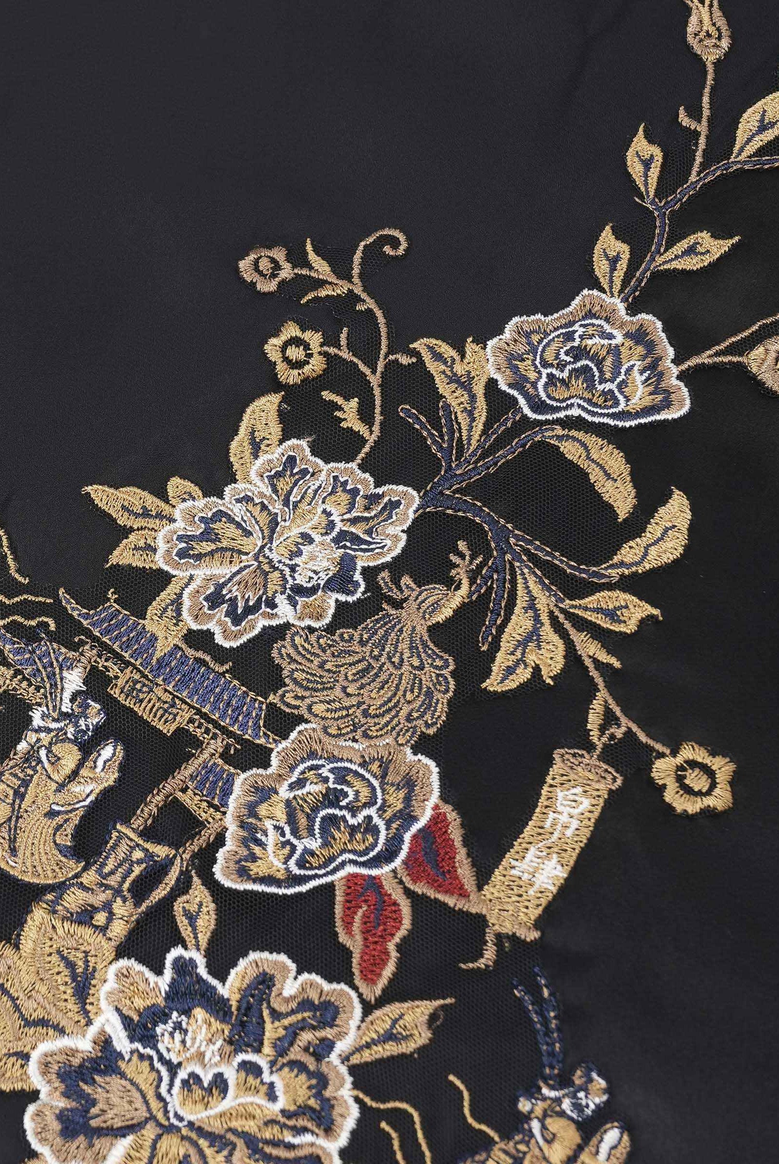 Embroidered High-Waist Gown