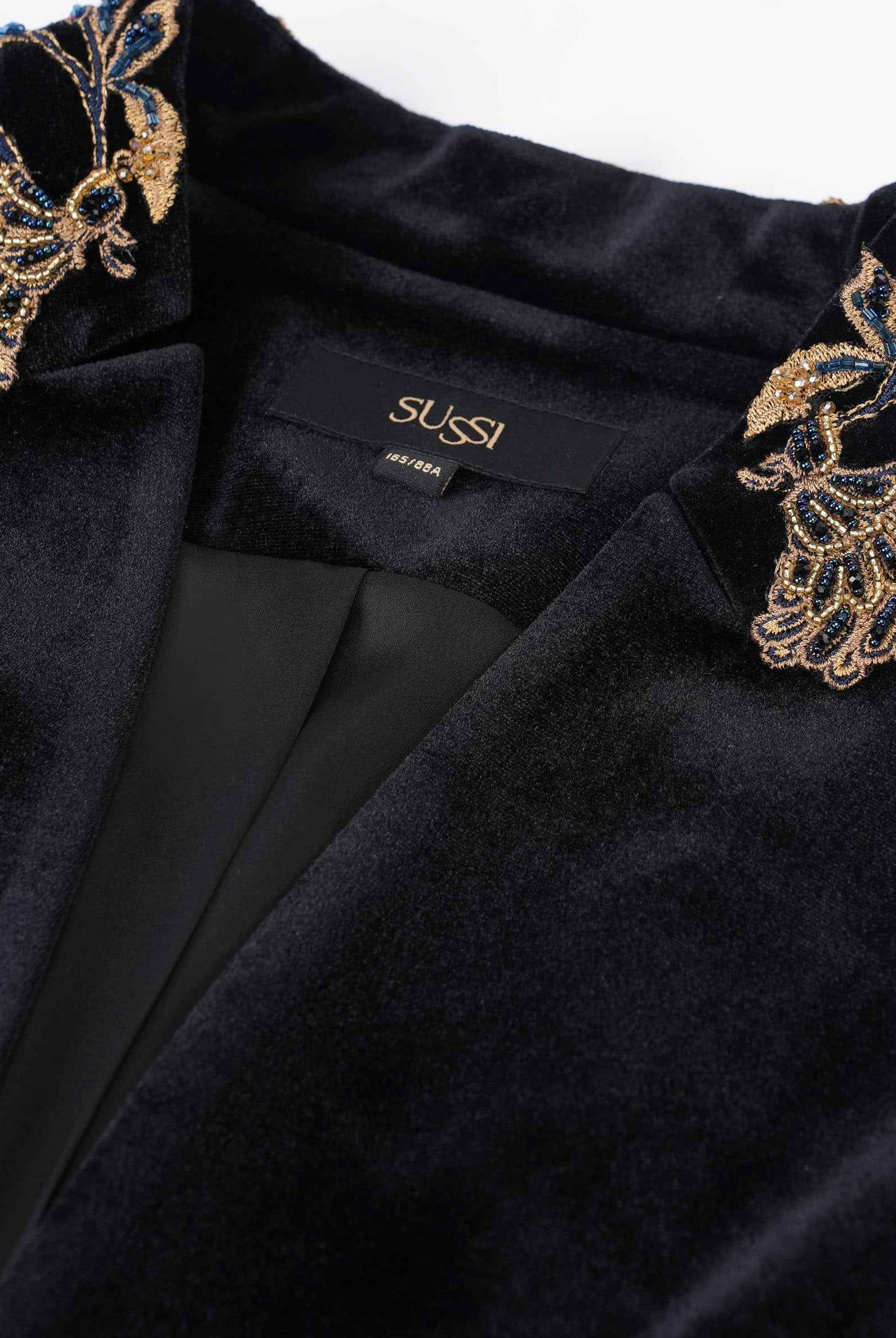 Embroidered High-Waist Blazer