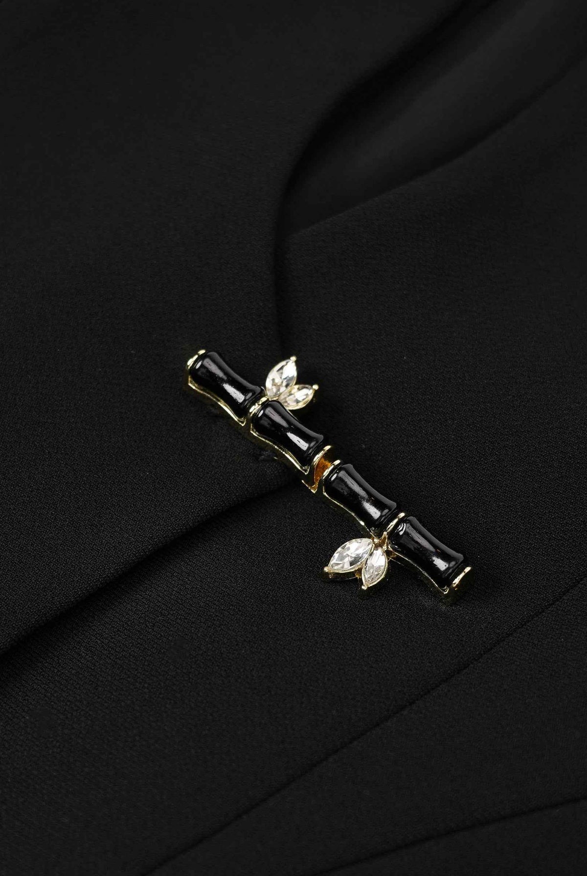 Noir Bamboo-Clasp Blazer