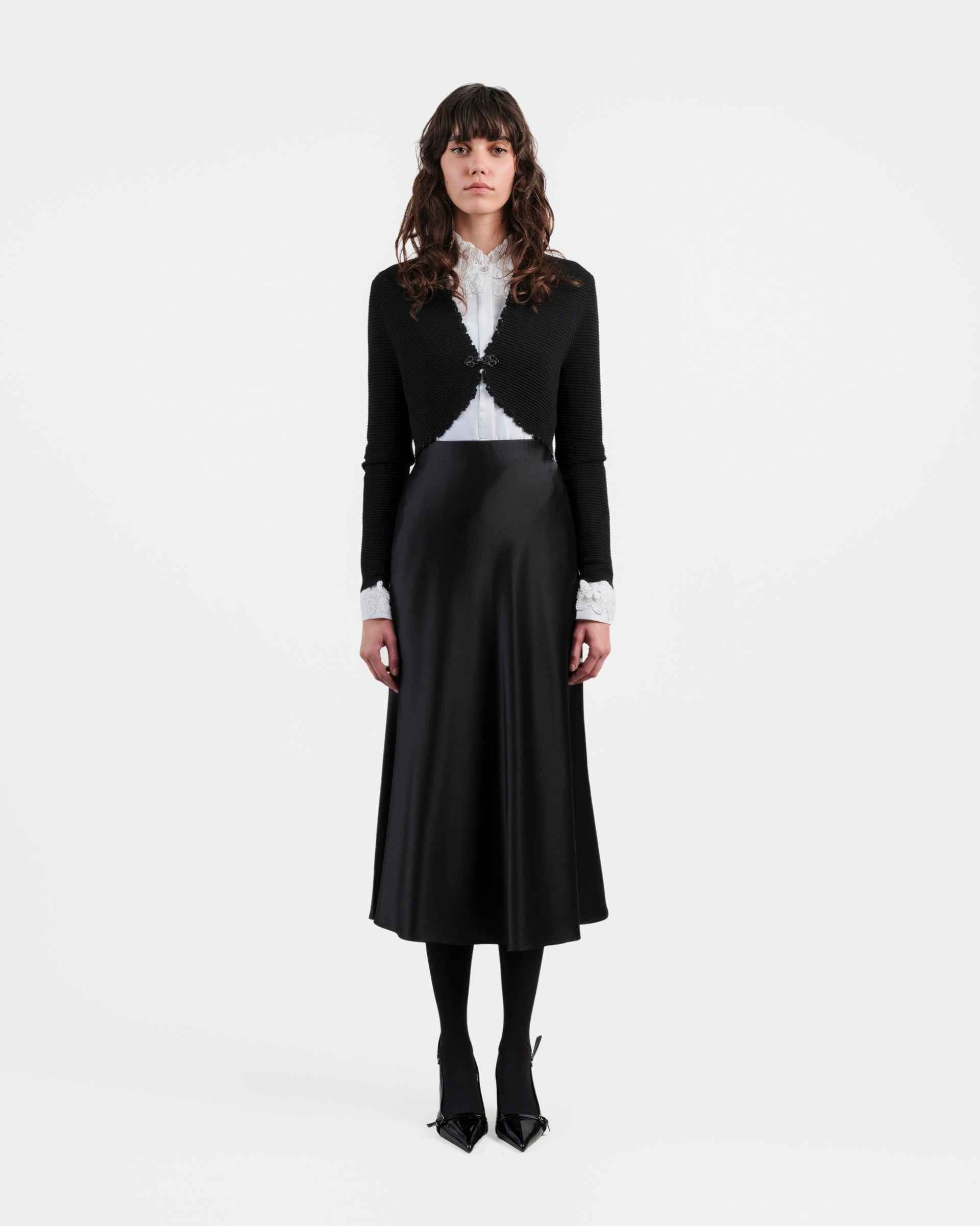 Petal Embellished Knit Cardigan