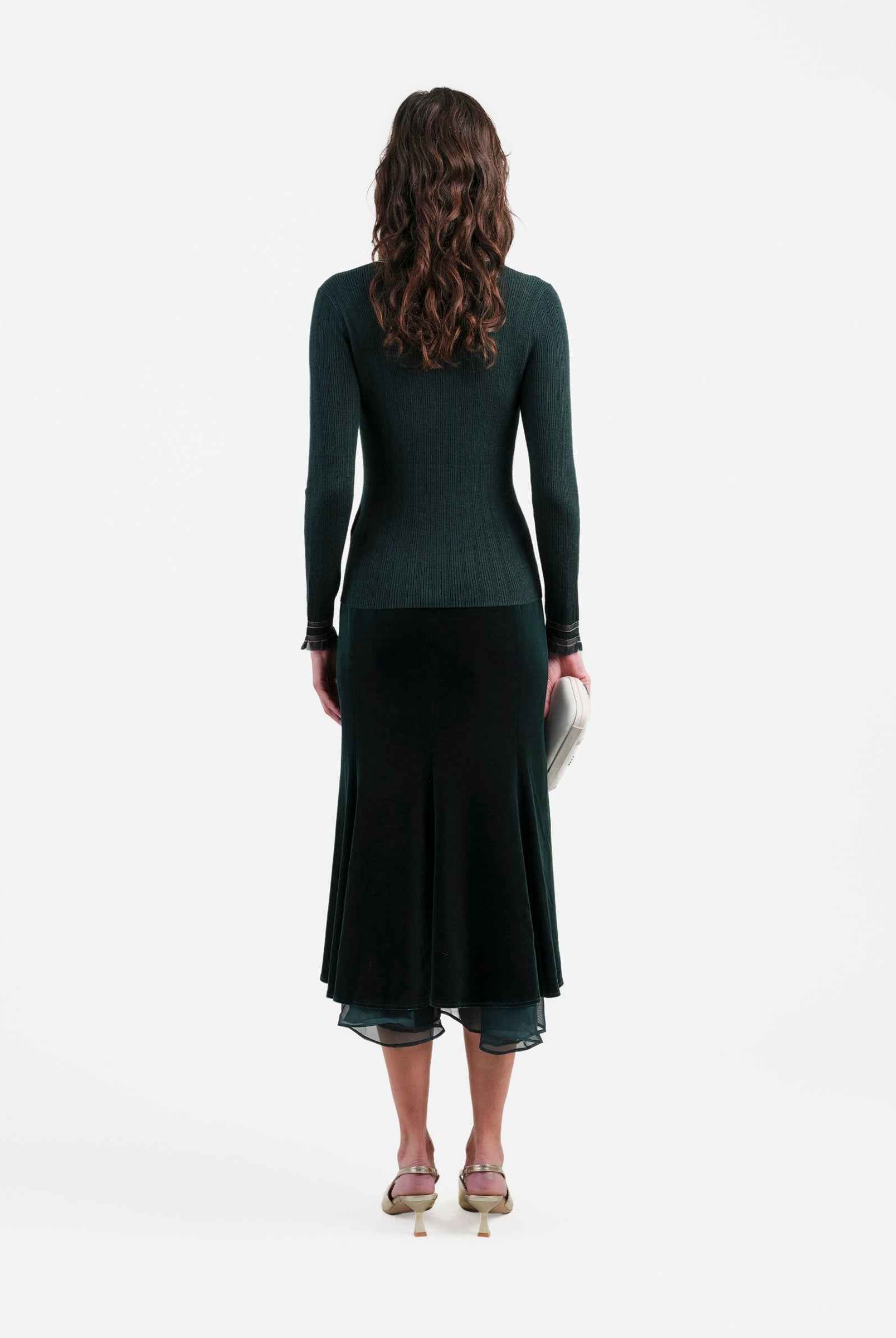 Velvet Midi Skirt