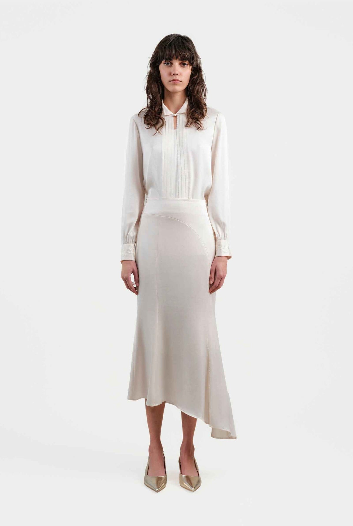 Asymmetrical Hem Fishtail Skirt