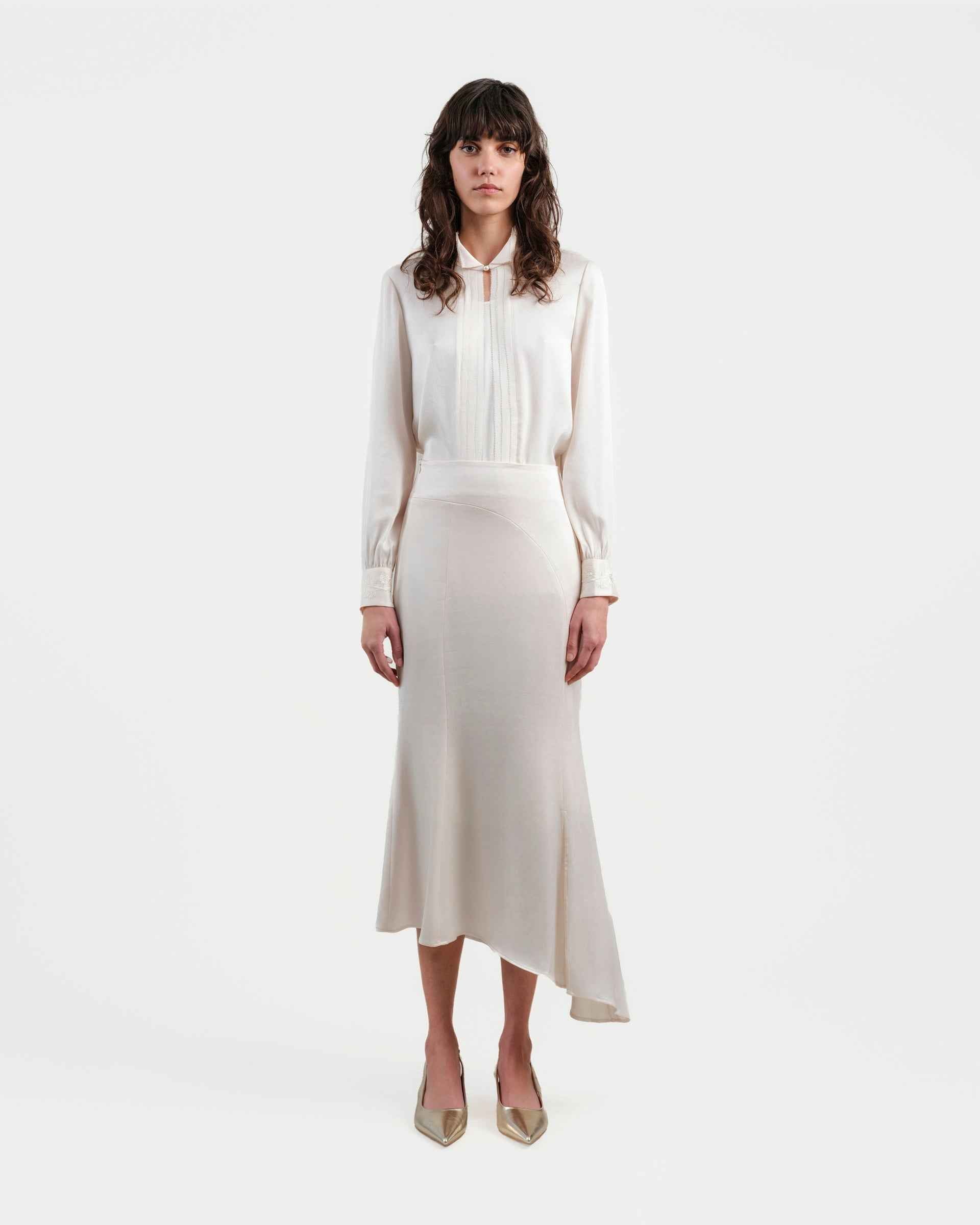 Asymmetrical Hem Fishtail Skirt