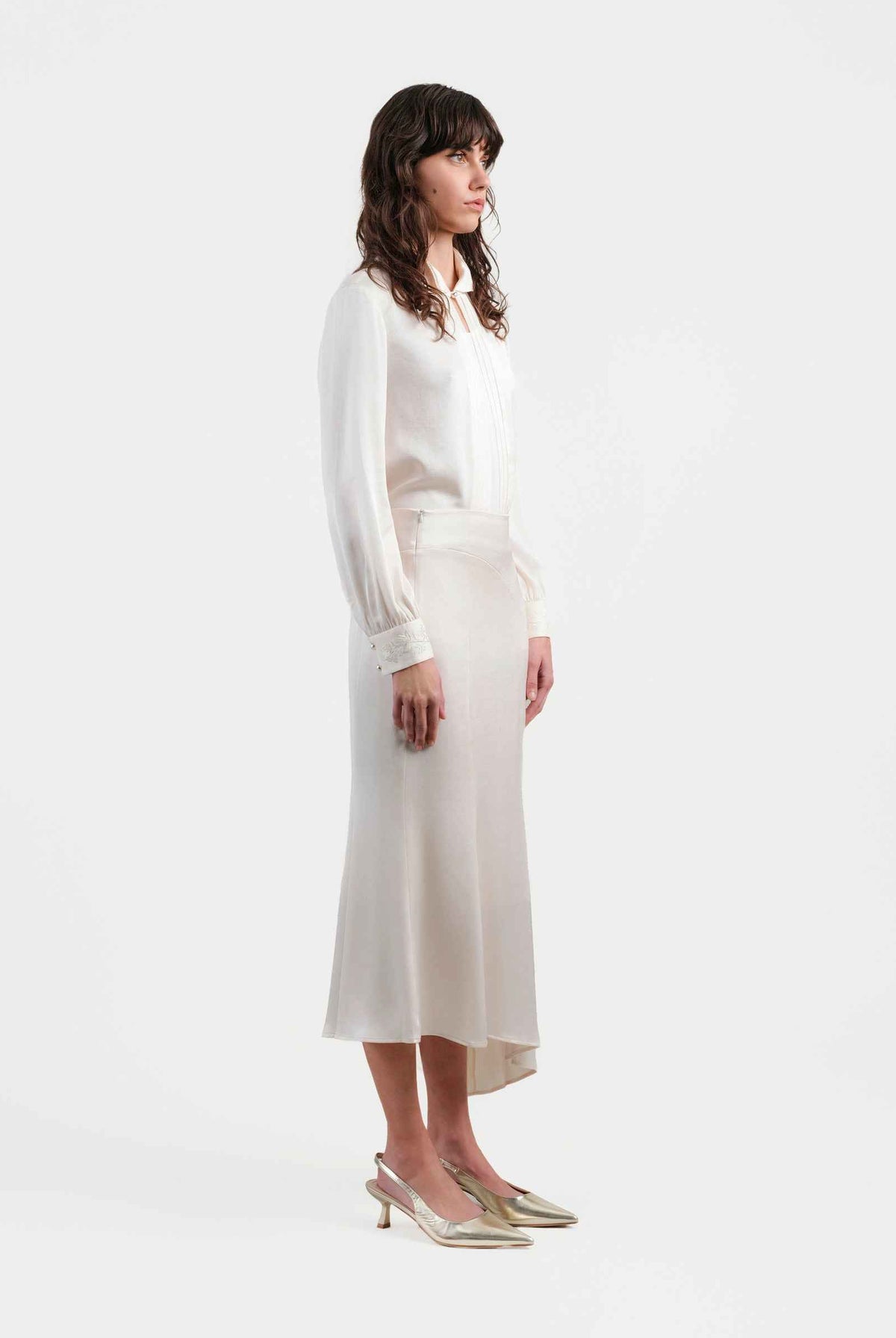 Asymmetrical Hem Fishtail Skirt
