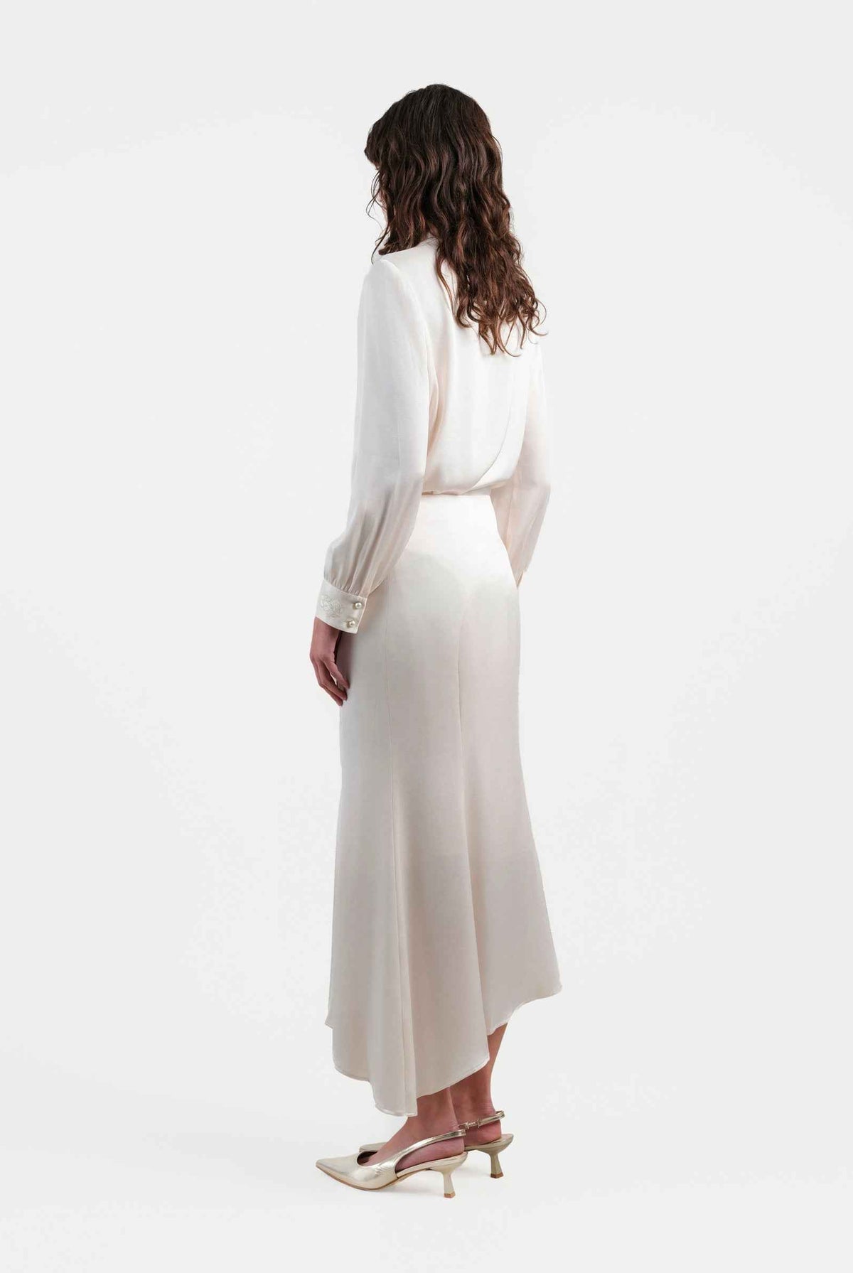 Asymmetrical Hem Fishtail Skirt
