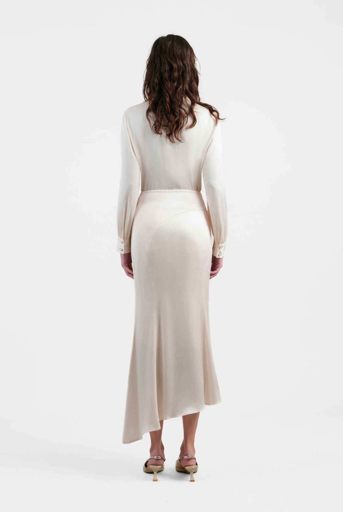 Asymmetrical Hem Fishtail Skirt