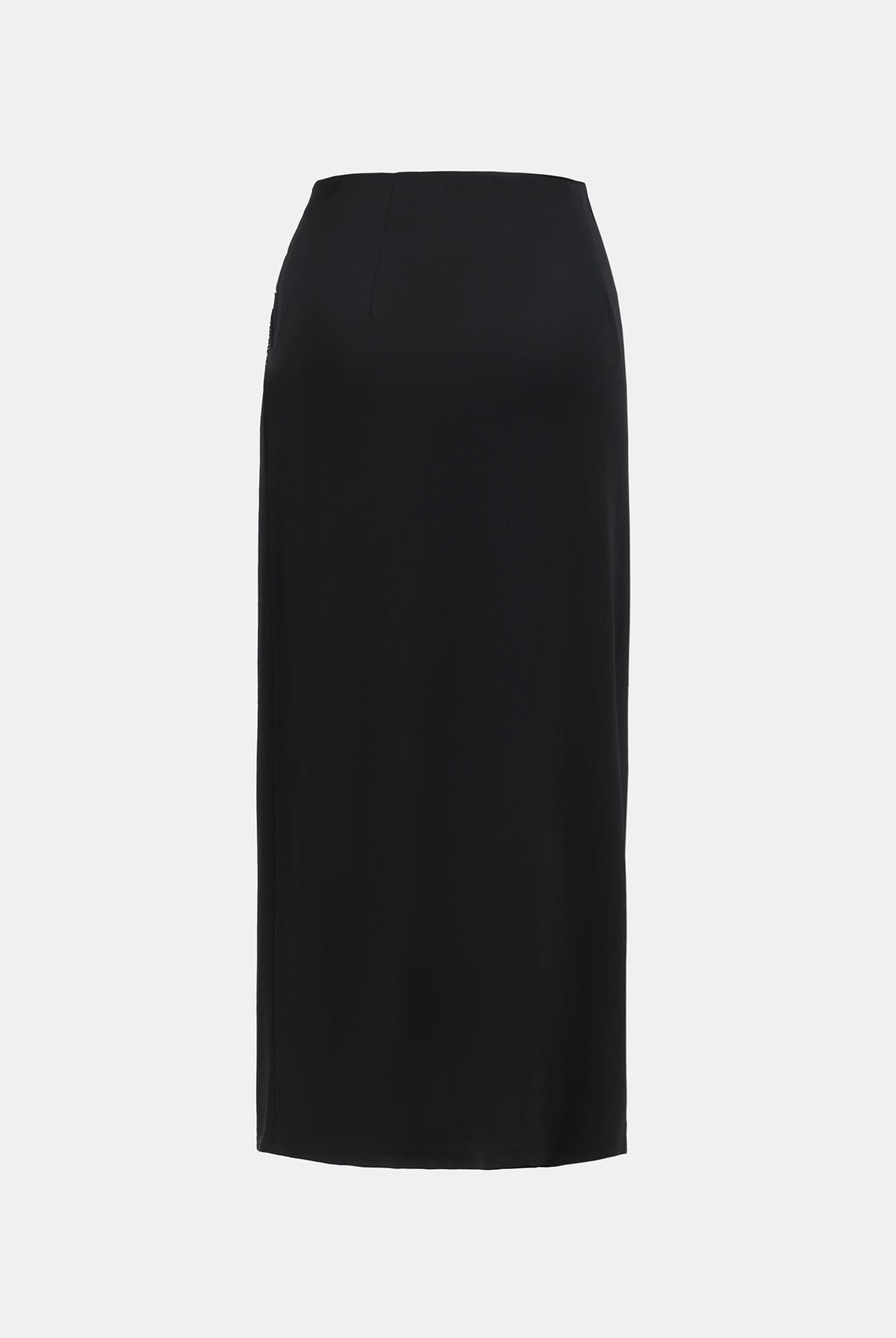 Elegant Crystal-Embellished Bodycon Midi Skirt - Sussiland