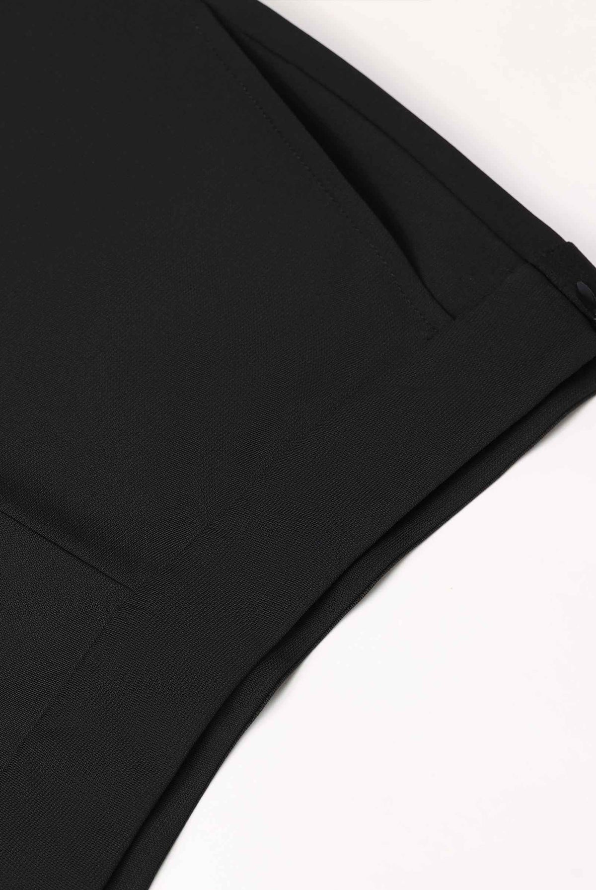 Tailored Black Wide-Leg Trousers
