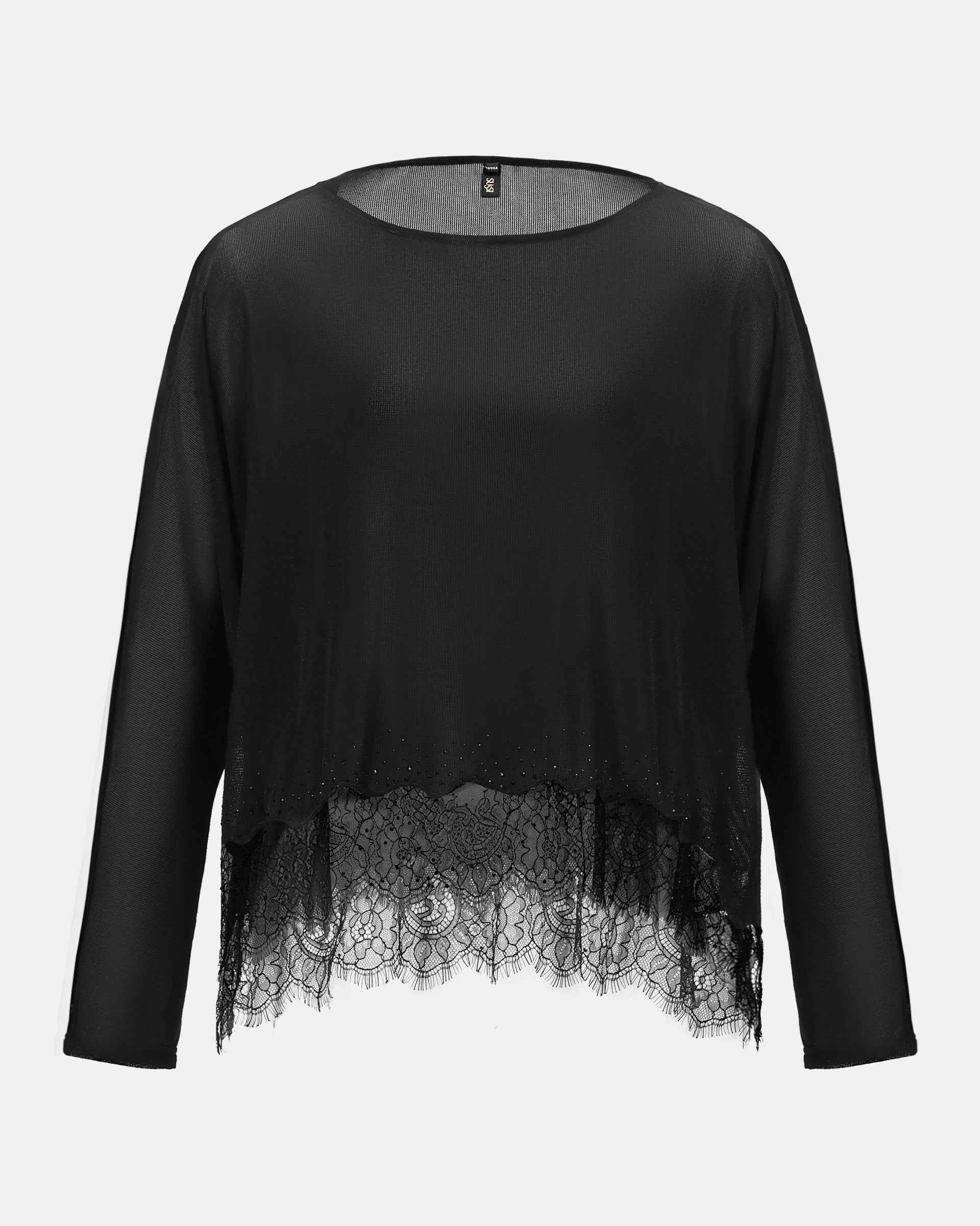 Chic Oversized Lace Blouse