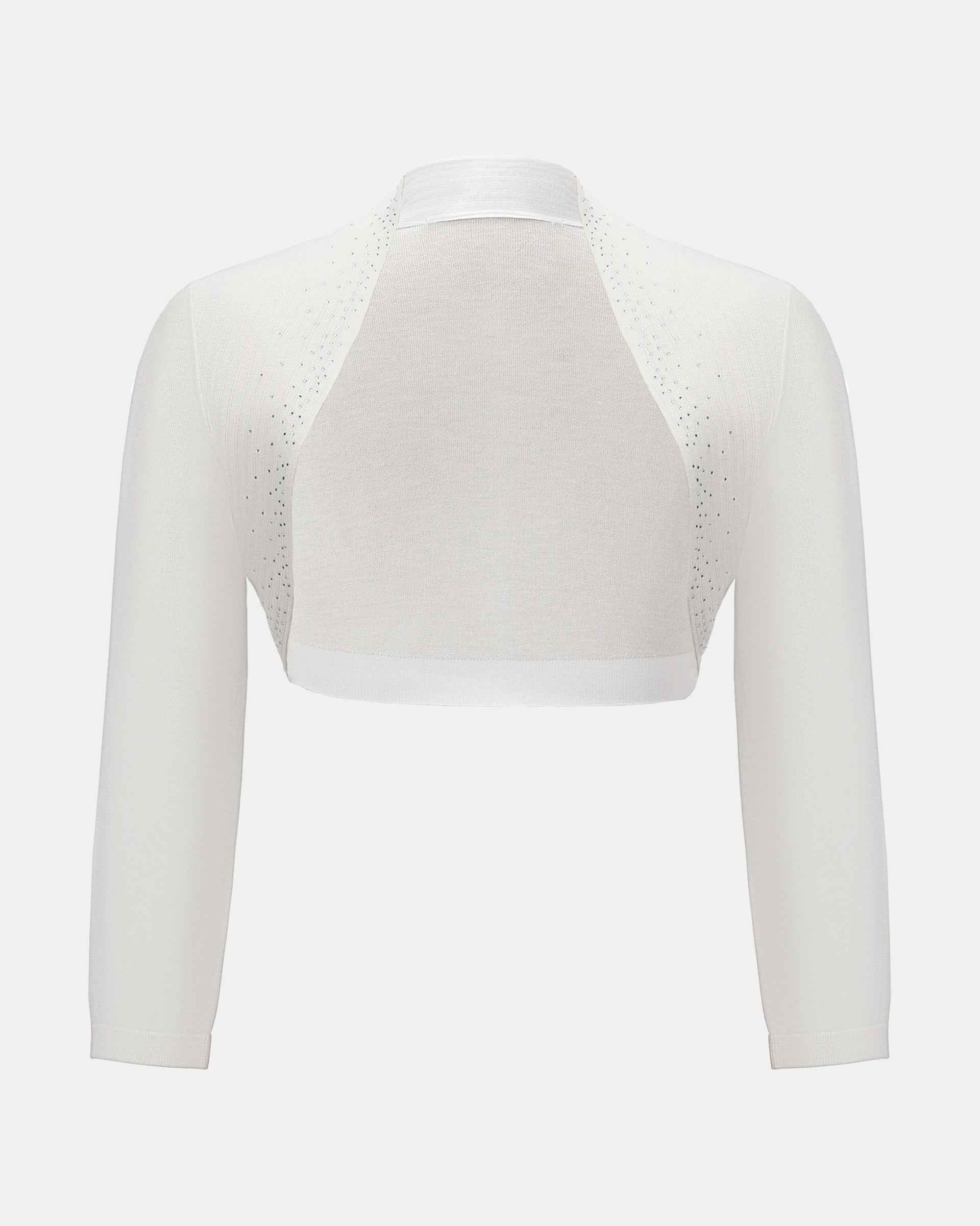 Rhinestone-Embellished Versatile Cardigan Sweater