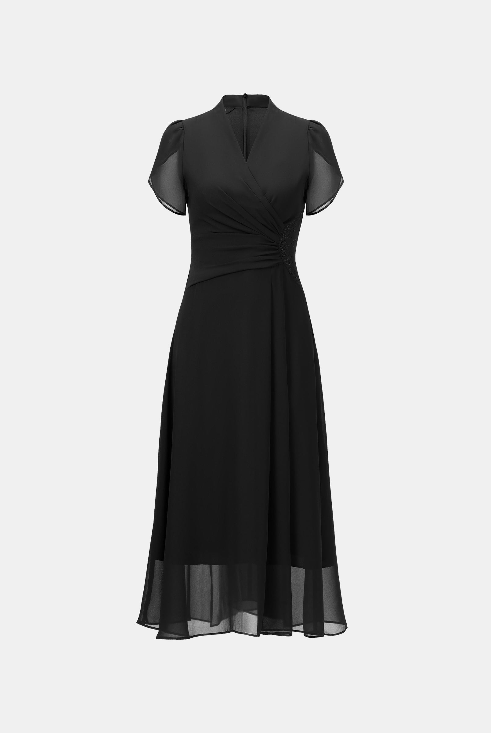 Artisan-Crafted Crystal-Embellished Cinch-Waist Dress - Sussiland