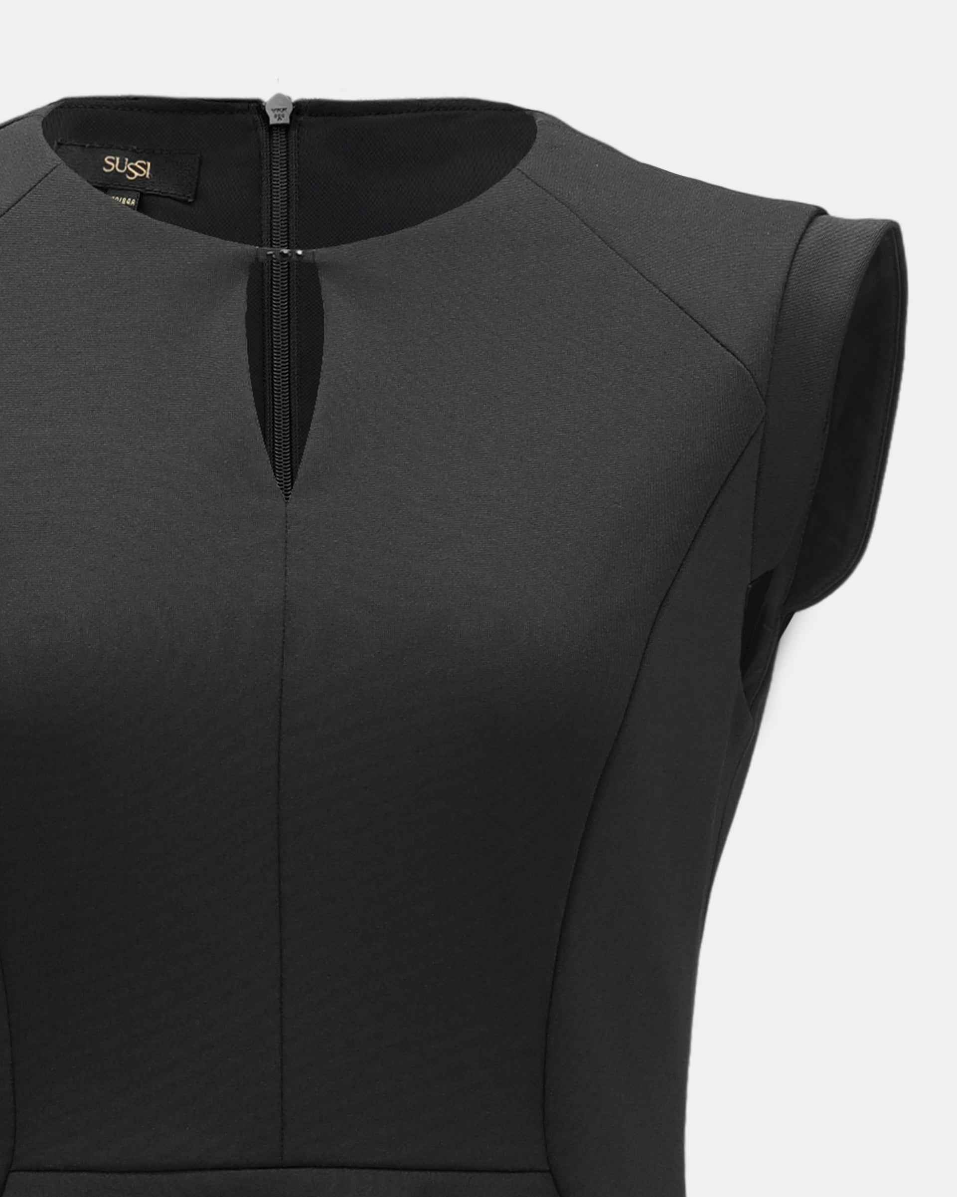Slim-Fit Professional Mock Two-Piece Dress