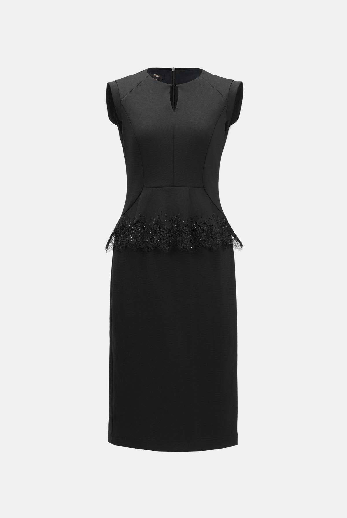 Slim-Fit Professional Mock Two-Piece Dress - Sussiland
