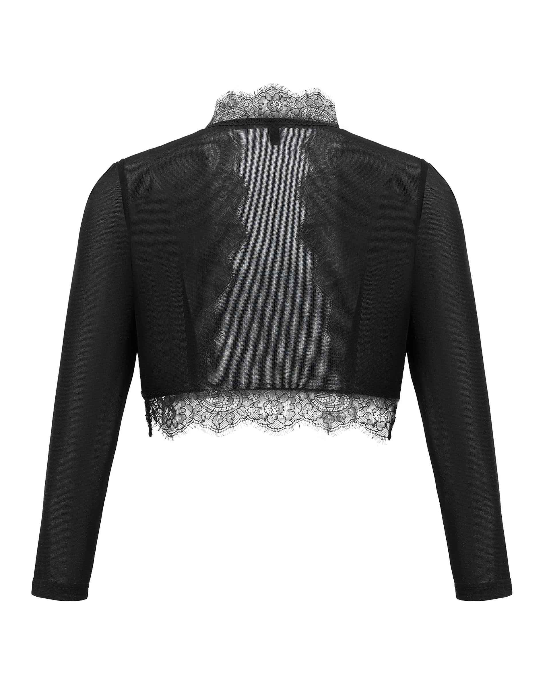Delicate Cropped Long-Sleeve Bolero