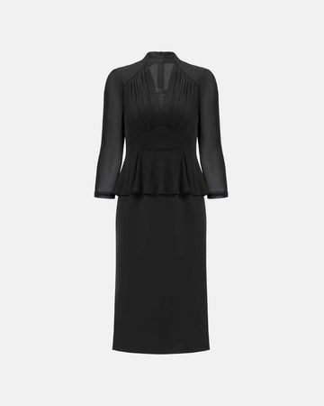 Professional Two-Piece Maxi Dress Ensemble