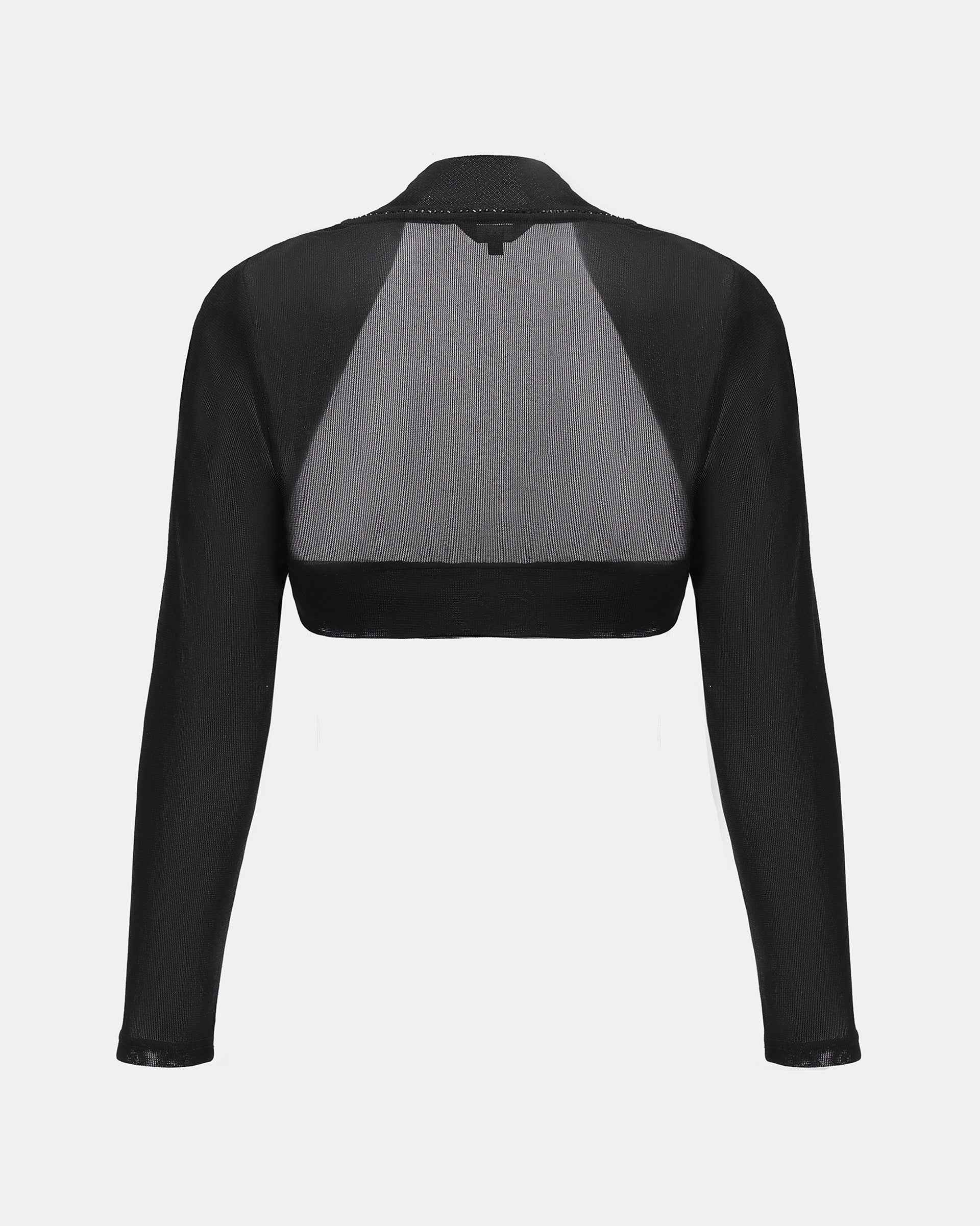 High-Waisted Long-Sleeve Evening Bolero