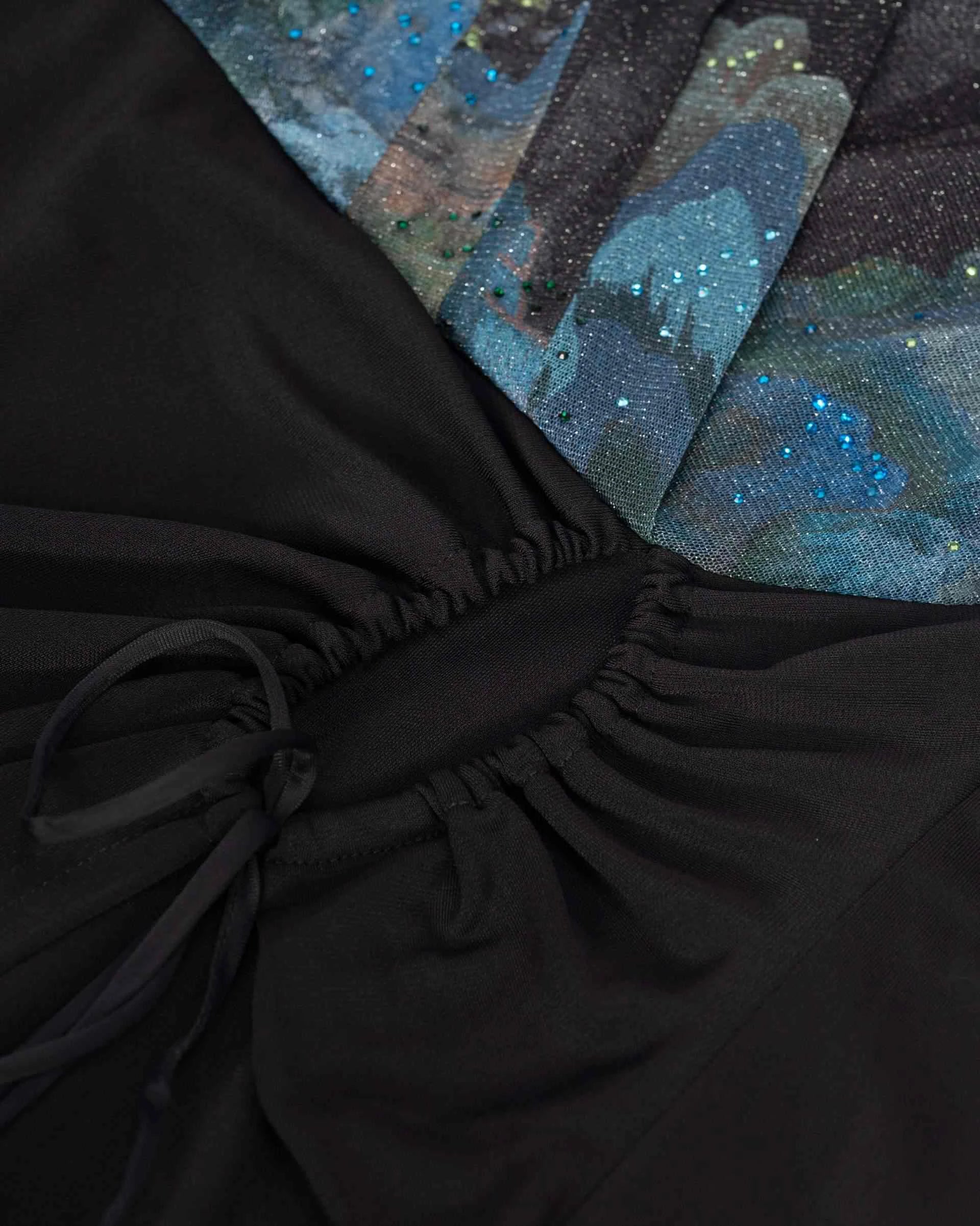 Ink-Landscape Wrap Dress
