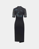 Ink-Landscape Wrap Dress