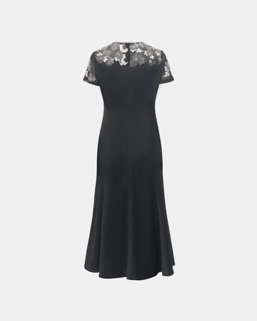 Sunlit-Blossom Fishtail Dress