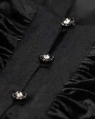 Lustrous-Onyx Velvet Top