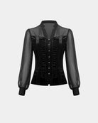 Lustrous-Onyx Velvet Top