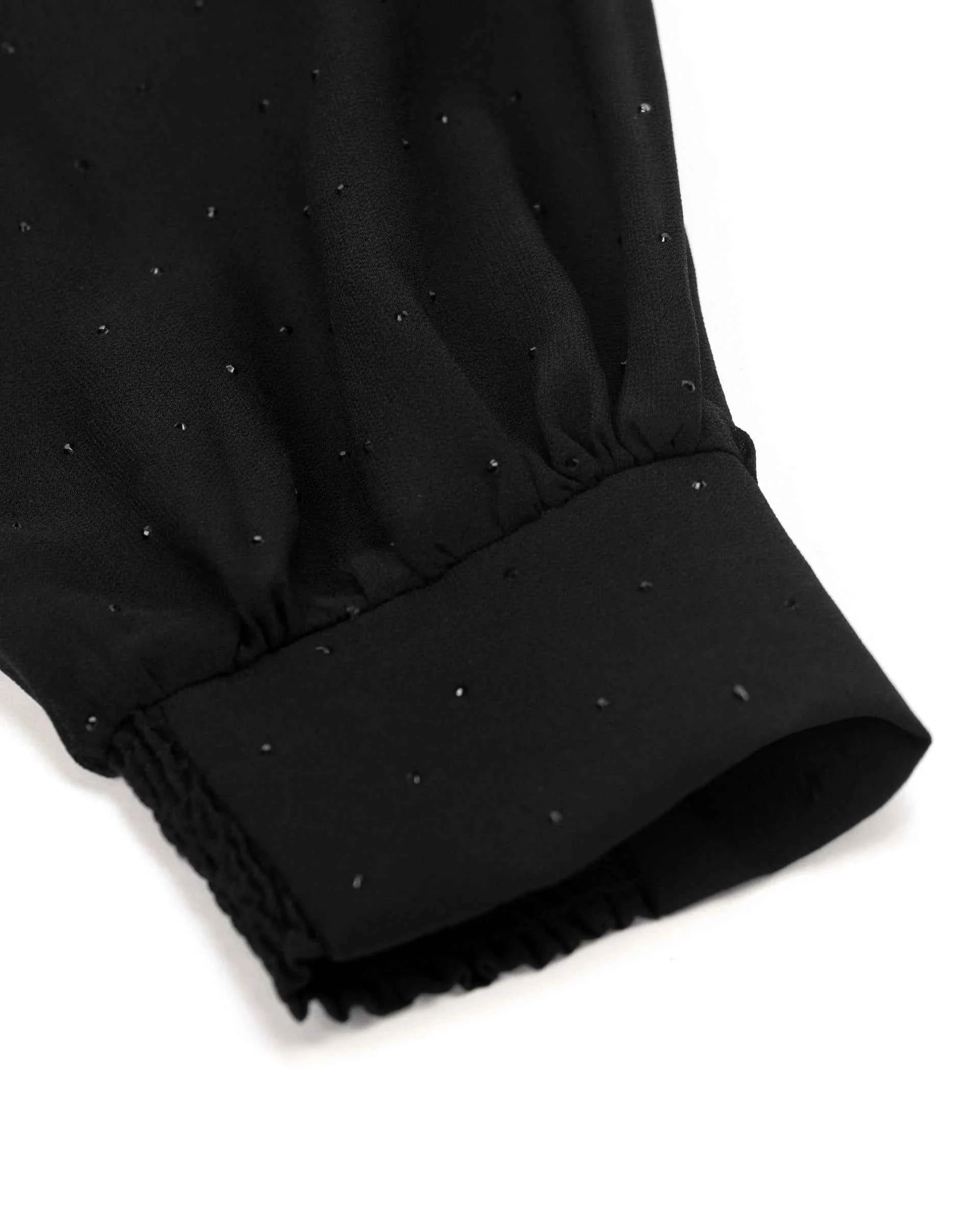 Lustrous-Onyx Velvet Top