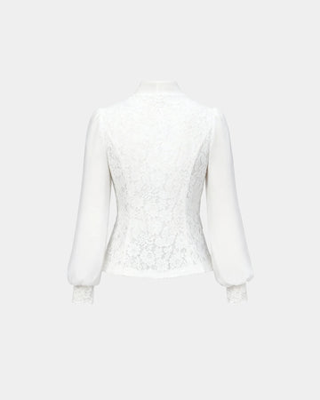 Sequined V-Neck Lace Top