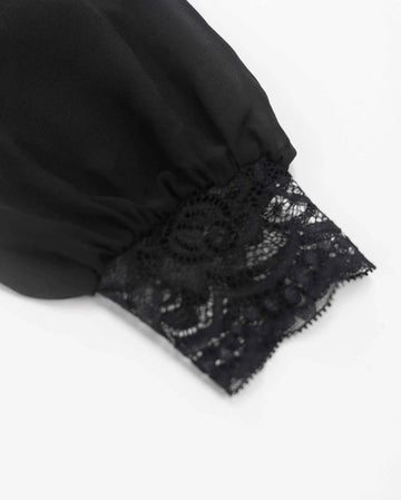 Sequined V-Neck Lace Top