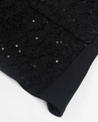 Sequined V-Neck Lace Top