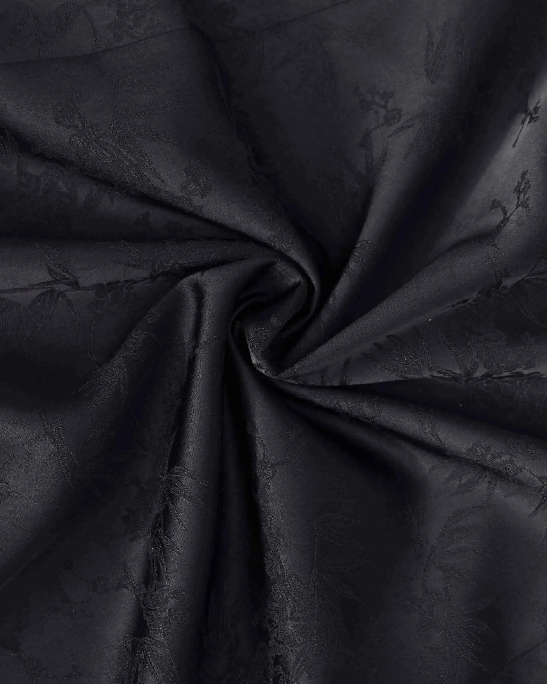 Night-Bloom Jacquard Dress