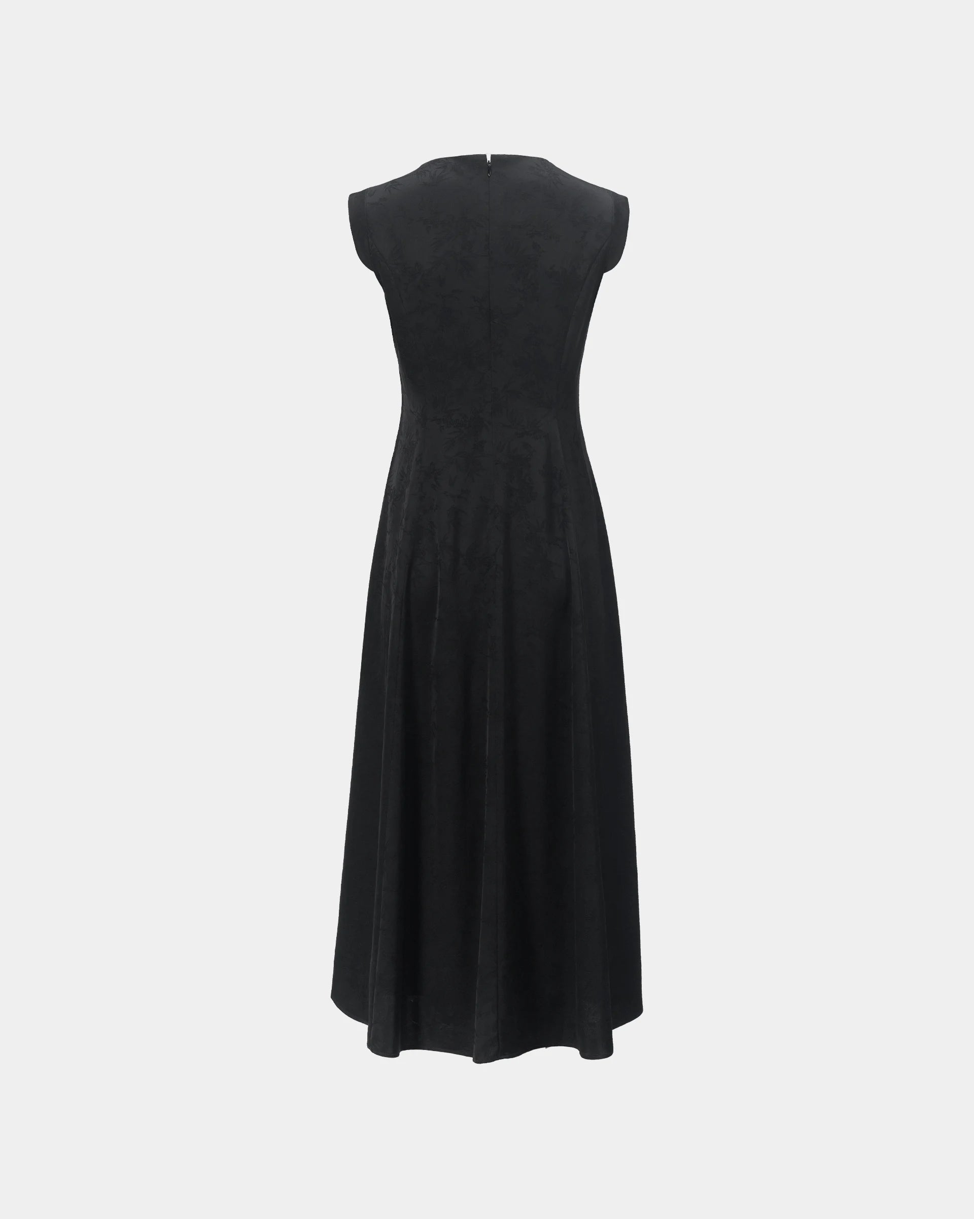 Night-Bloom Jacquard Dress
