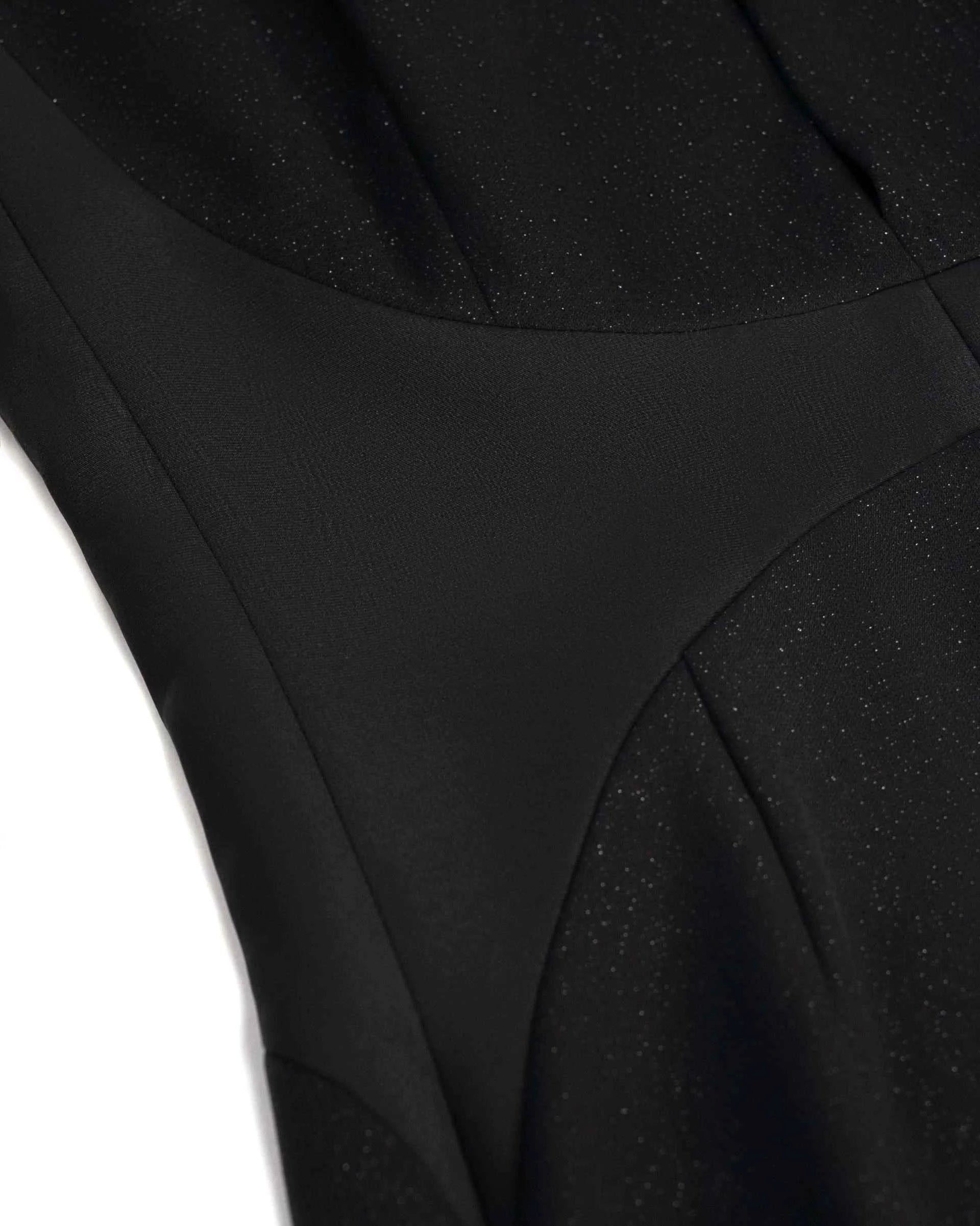 Mandarin-Collar Sleeveless Dress