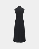 Mandarin-Collar Sleeveless Dress