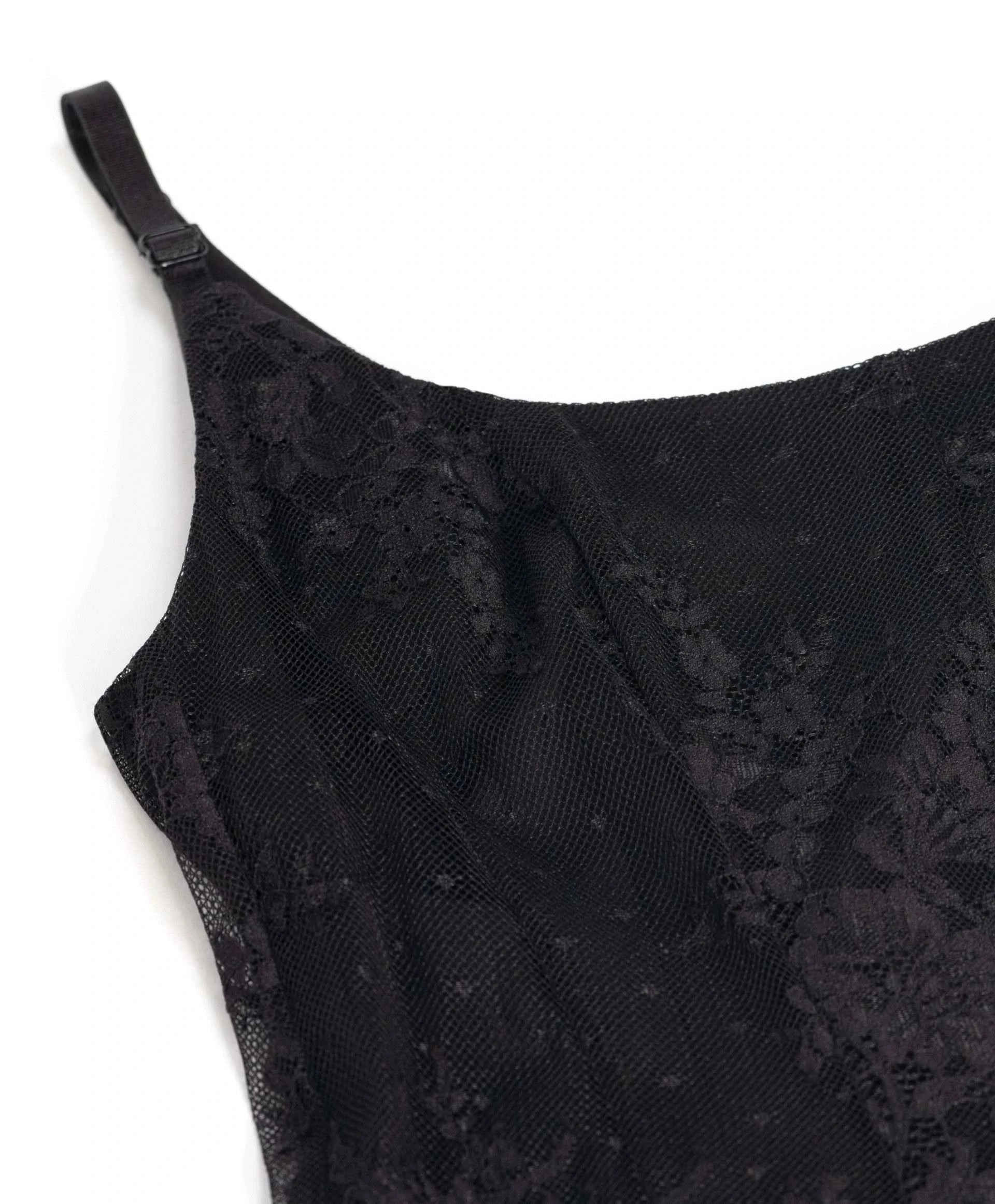 Spring-Bloom Lace Slip Dress