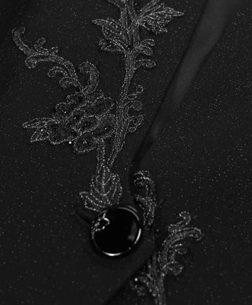 Plum-Shadow Embroidered Jacket