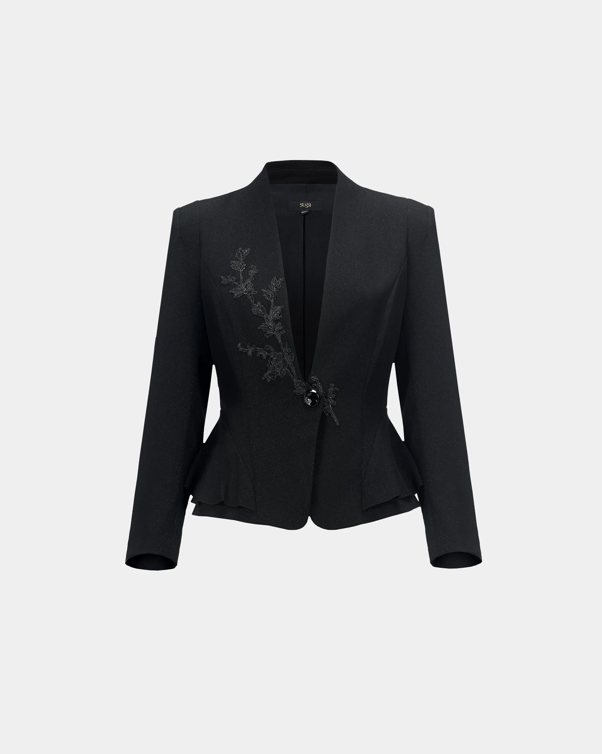 Plum-Shadow Embroidered Jacket