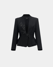 Plum-Shadow Embroidered Jacket