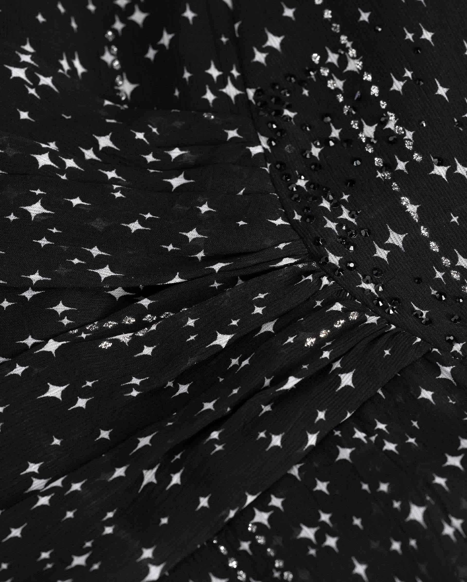 Starry-Print A-Line Dress