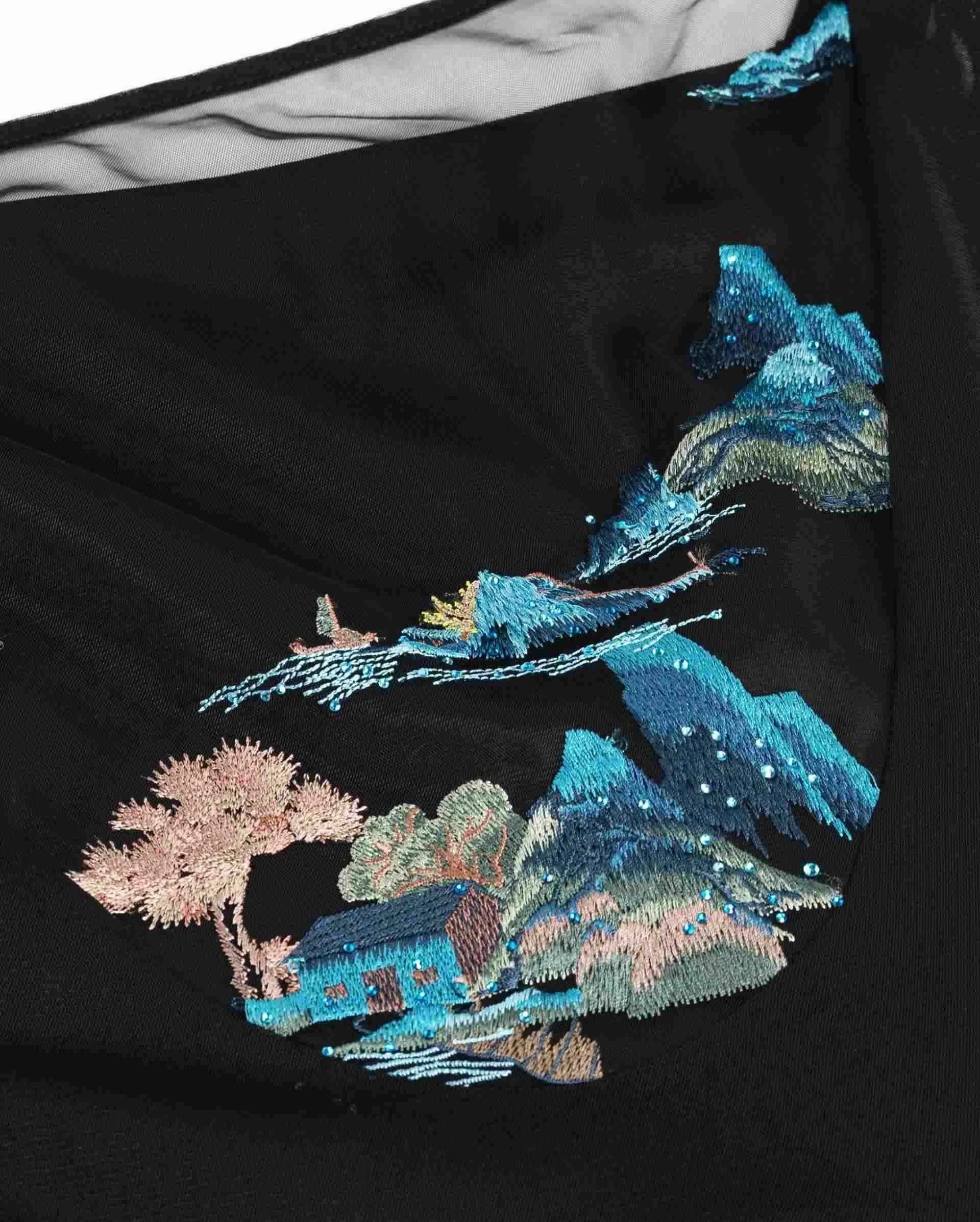 Misty Mountain Embroidered Dress