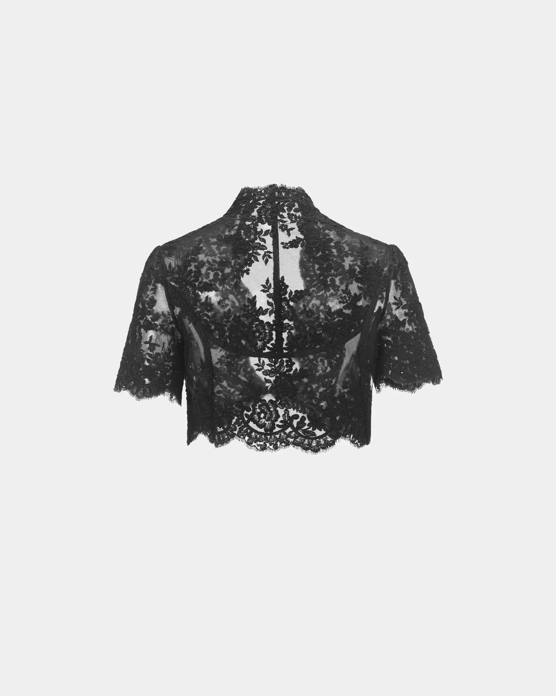 Misty-Bloom Lace Vest