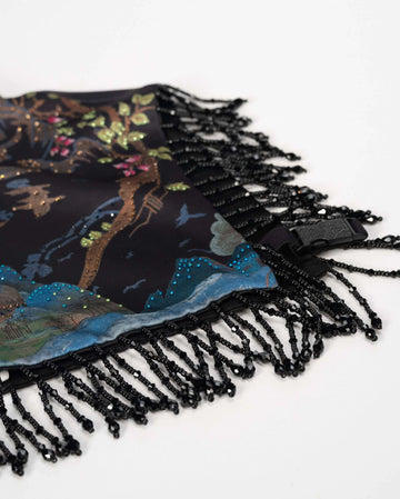 Grand-Vista Tasseled Shawl