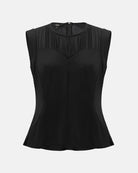 Sophisticated Sleeveless Waist-Defining Blouse