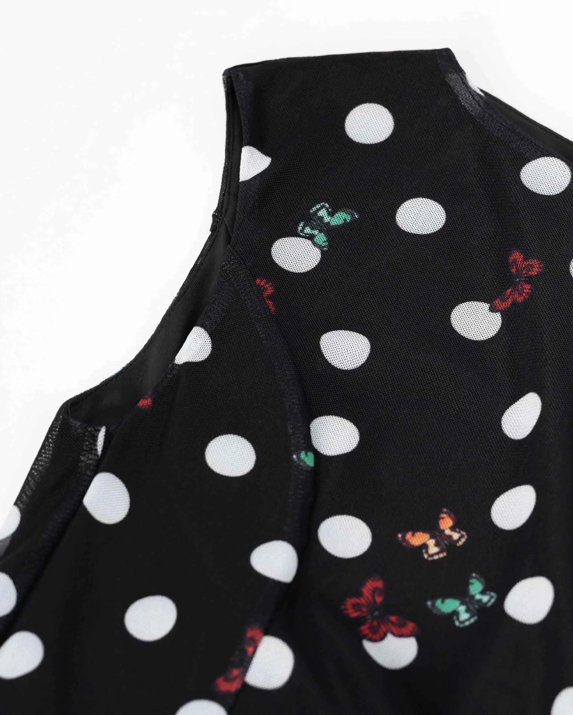 Butterfly Polka-Dot Dress