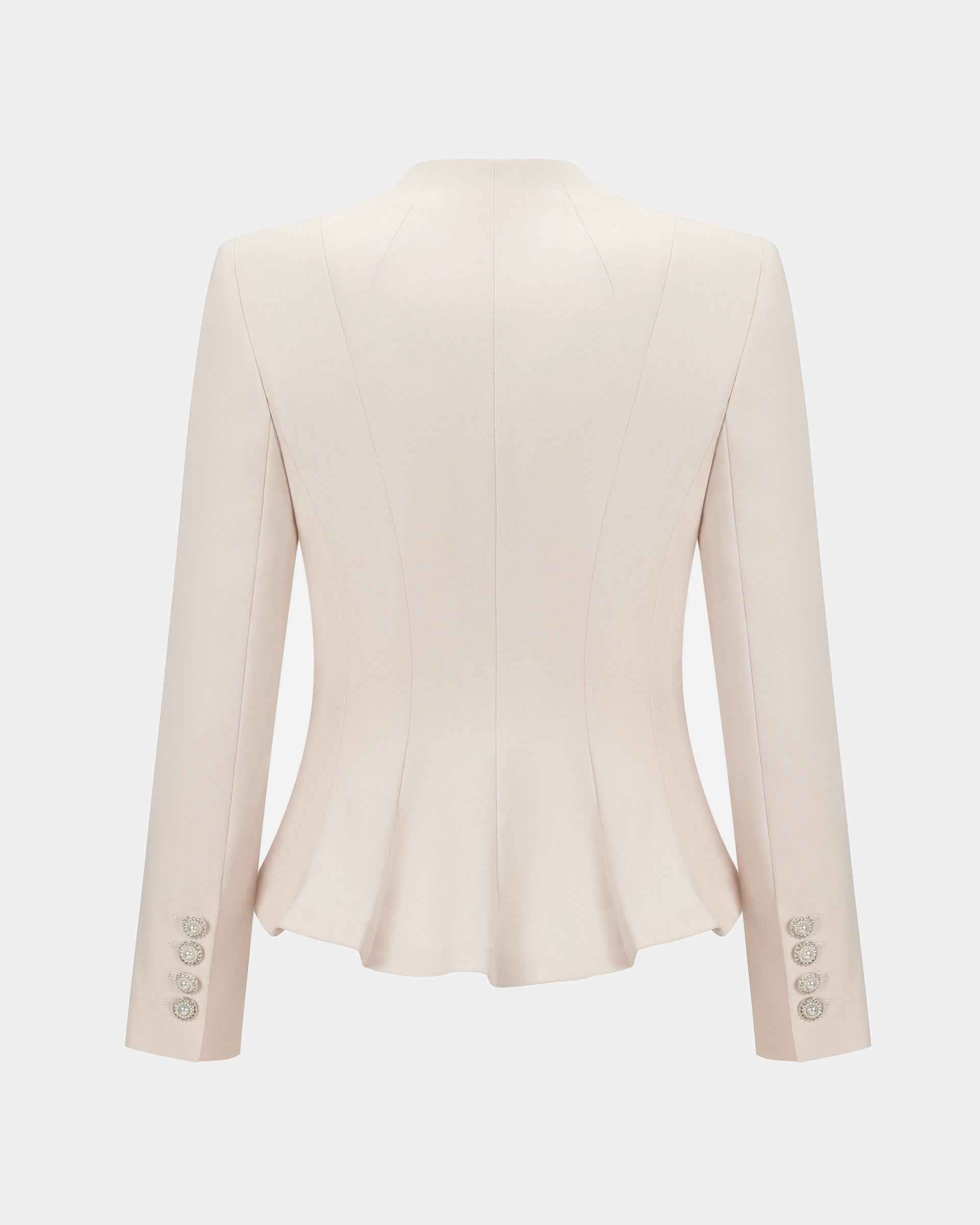 Single-Button Fitted Blazer